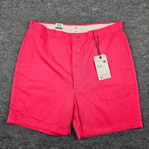 Levis Loose Chino Shorts Men's 40 Strong Enhanced Fabric Preppy Hot Pink 7"‎